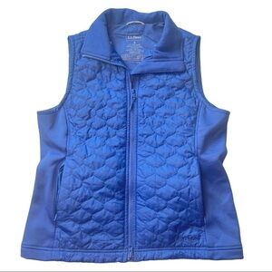 L.L.Bean Women’s Blue Full Zip Quilted Puffer Vest Size Small